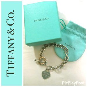 TIFFANY & CO Heart Tag Silver Bracelet (Authentic)
